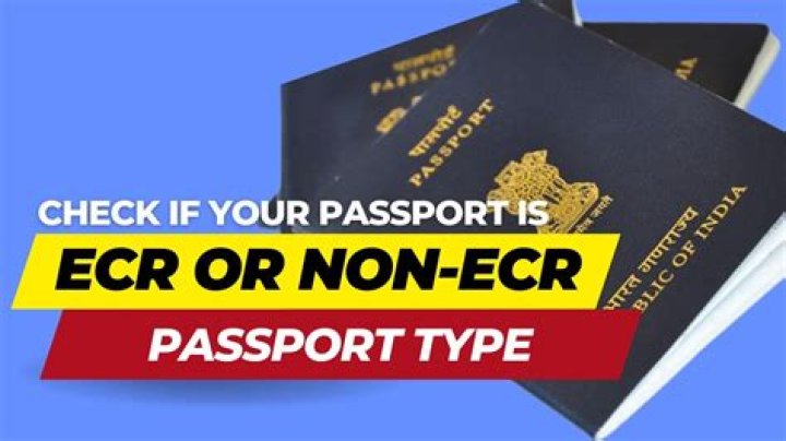 What is the ECR non ECR page in passport?