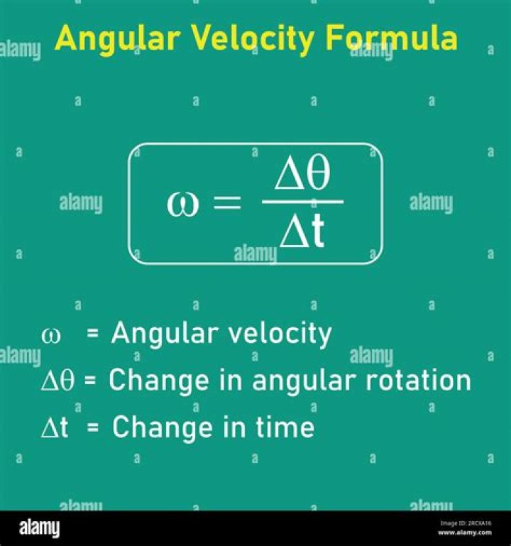 What is the formula for angular velocity?