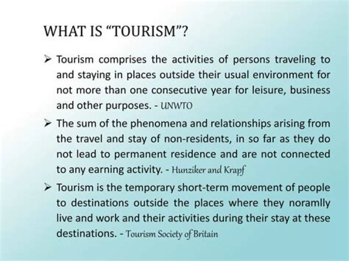 What is tourism and importance?