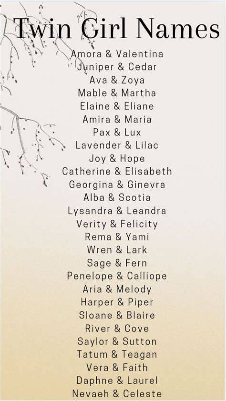 What name means twin?