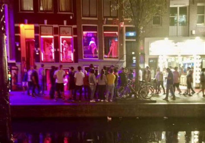 Where are the prostitutes in red light district?