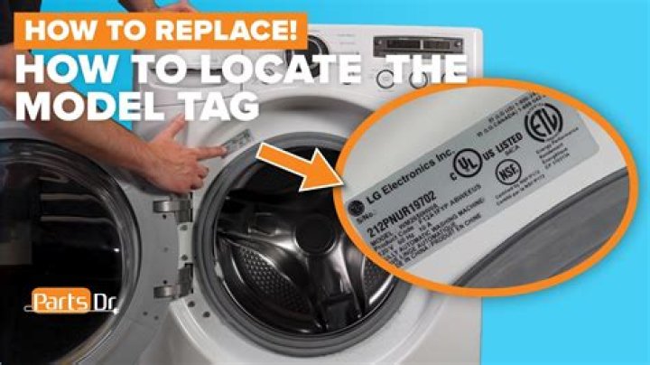 Where is model number on Kenmore washer?