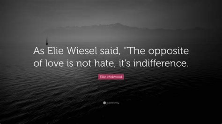 Who said the opposite of love is not hate it's indifference?