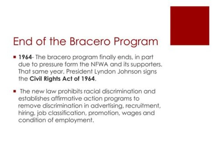 Why did the bracero program end?